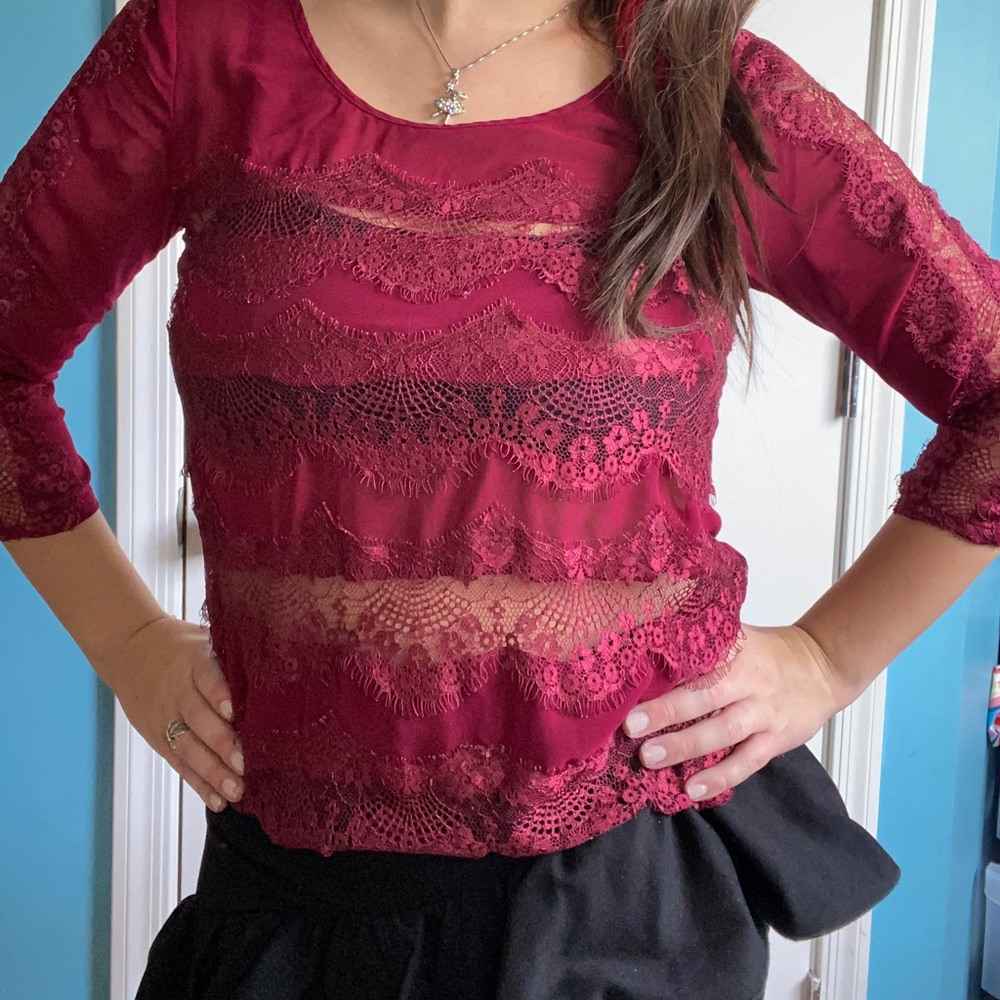 Lucky Brand Lace Blouse